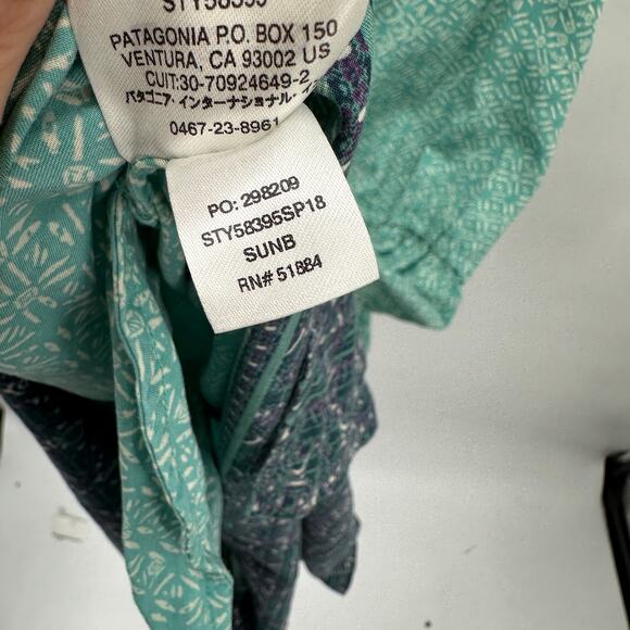PATAGONIA Lost Wildflower Dress Sunburst Crux Beryl Green Dress // M - Picture 11 of 13